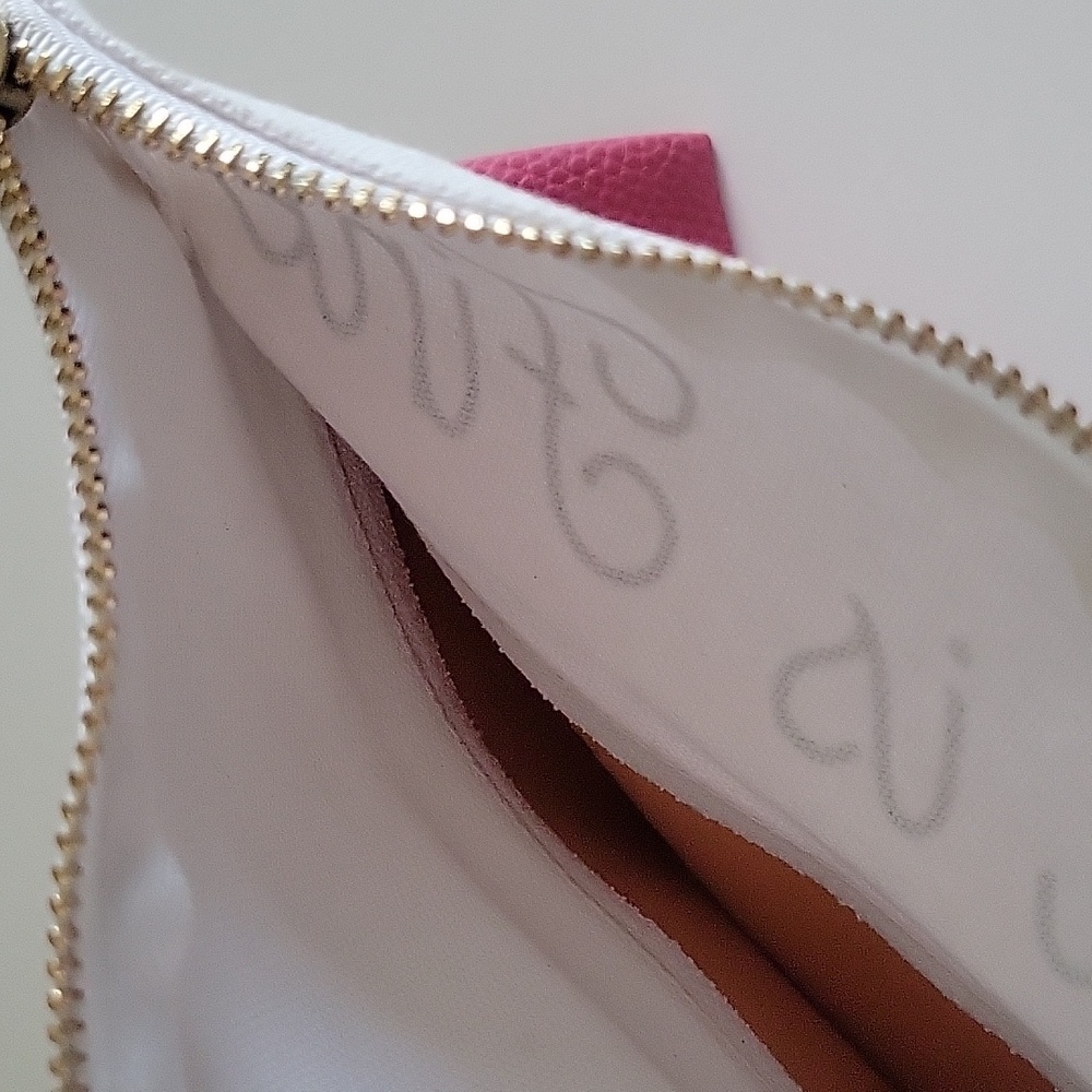 Pink and White Zipper Pouch ADD To A BUNDLE - Picture 5 of 7